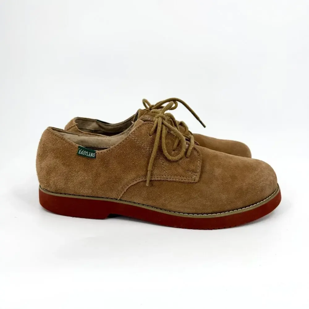 Vintage Y2K Eastland Brown Suede Leather Lace-Up Oxfords
